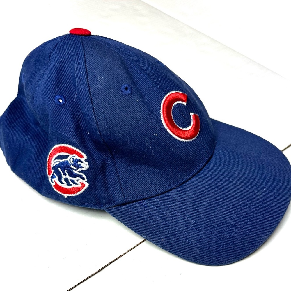 Chicago Cubs Baseball Cap Youth Fan Favorite Tag Cotton‎ Vintage Hook Loop Tape
